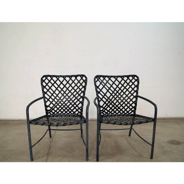 Metal 1970’s Mid-Century Modern Brown Jordan Patio Chairs - Set of 6 For Sale - Image 7 of 12