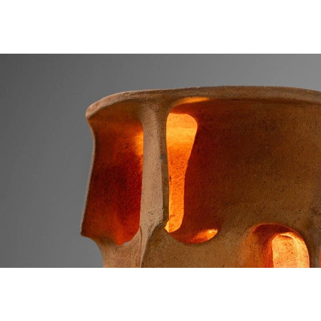 Flamme Lamp in Terracotta by Guy Bareff, France, 1970s For Sale - Image 10 of 18