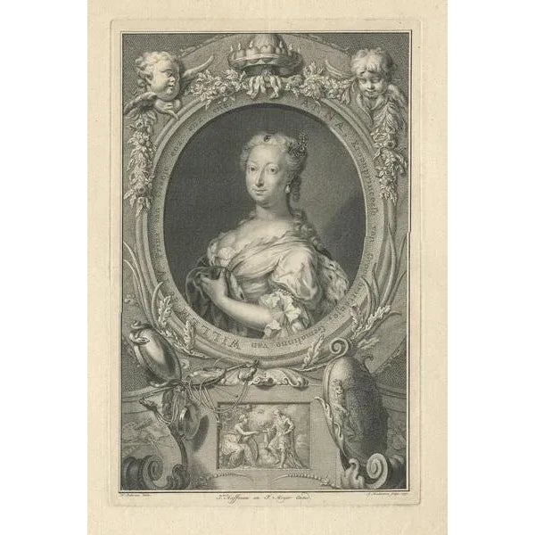 Houbraken, Portrait of Anne, Princess Royal and Princess of Orange, 1750, Print For Sale - Image 3 of 5