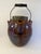 Lovely collectible Bennington gloss brown glazed Batter Jug/Crock comes with tin top and appears to be the original wooden...