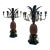 Pair of Monumental Hollywood Regency Pineapple Five-Light Candelabra Table Lamps For Sale