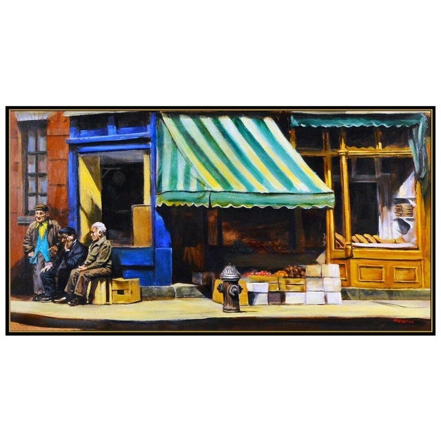 Message us to inquire about custom framing options! (Included for free with every purchase) The artwork here, "Streetside...