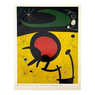 Joan Miro Vol D’oiseau Encerclant La Femme Au 3 Cheveux XXe Siecle 31 1968 For Sale