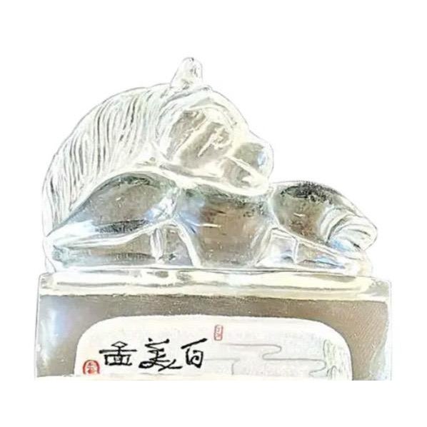 Chinoiserie Monumental 10.5" Signed Xiao Yu Chinese Inside-Painted Glass Snuff Bottle - 1997 For Sale - Image 3 of 16
