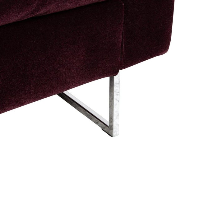Purple Embrace Armchair in Fabric, Chrome, Velour and Velvet in Purple, Violet and Aubergine with Manual Function by Brühl For Sale - Image 8 of 17
