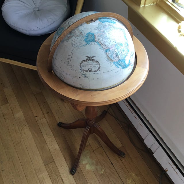 Wood Vintage 1960s Reploge Globe on Stand With Claw Feet For Sale - Image 7 of 11
