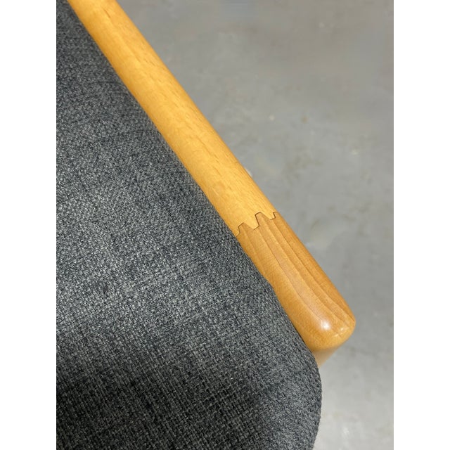 Danish Mid Century Modern Dining Chairs, Set of 6, Beech Wood Frames With Charcoal Upholstery, Scandinavian Modern Dining Chairs, C. 1960s For Sale - Image 13 of 17