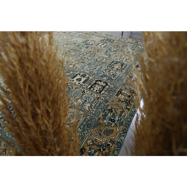 1970s Vintage Persian Handmade Wool Cotton Light Brown Area Rug For Sale - Image 4 of 11