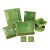 Gorgeous Lot of Pottery Barn Asian Square Green Dinnerware Settings for 4 People - 24 pcs For Sale