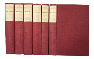 Early 20th Century Decorative Ruby Red Volumes, English Classics - 6 Books