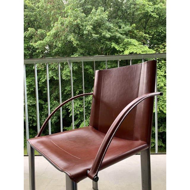 Mid-Century Leather Chairs by Carlo Bartoli for Matteo Grassi, 1990s, Set of 2 For Sale - Image 12 of 18