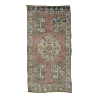 Turkish Mini Rug Oriental Hand Knotted Vintage Rug 1'8" x 3'3" #16616 For Sale