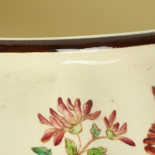 Large Polychrome Flower Cache Pot from Longchamp, France, 1890s For Sale - Image 13 of 18