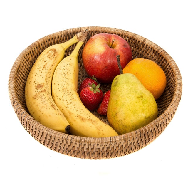 Boho Chic Artifacts Rattan Decorative Bowl For Sale - Image 4 of 4
