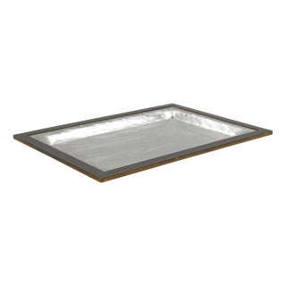 Hollywood Regency Brass and Acrylic Glass Tray, Italy, 1970s For Sale