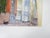 Late 20th century watercolor on paper painting of a continental cityscape with black cat. Signed P. Speer lower right....
