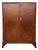 Art Deco Burr Walnut Wardrobe, 1940s For Sale