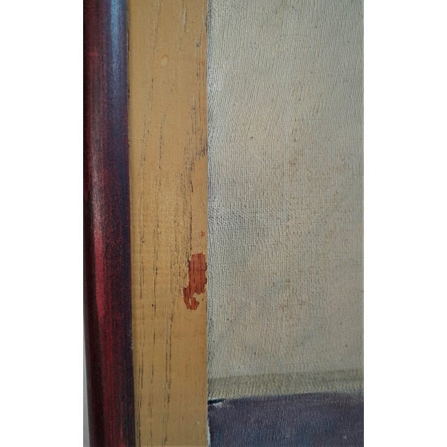 Realism 1933 Philadelphia Artist Frederick J. Gill Standing Nude Realist Figurative Oil Painting on Canvas For Sale - Image 3 of 5