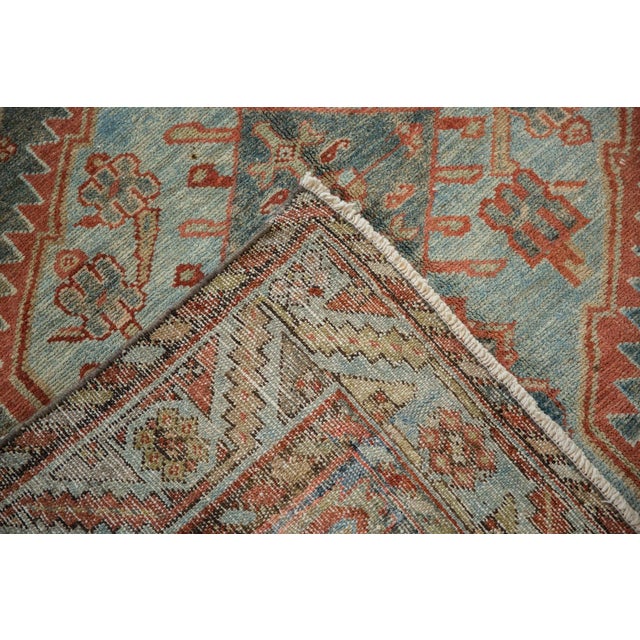 1940s Vintage Persian Malayer Medallion Abrashed Wool Carpet For Sale In New York - Image 6 of 10