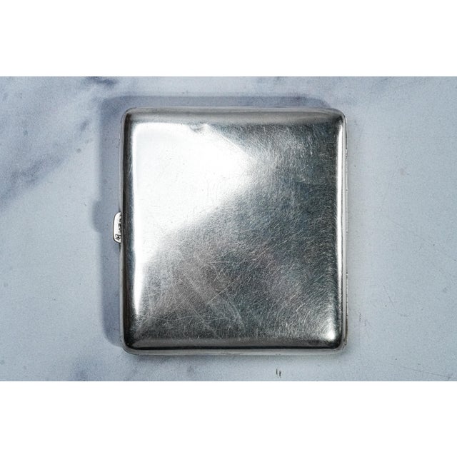 Wonderful High Relief European 800 Antique Silver Horse Equestrian Cigarette Case Tobacciana For Sale - Image 16 of 16