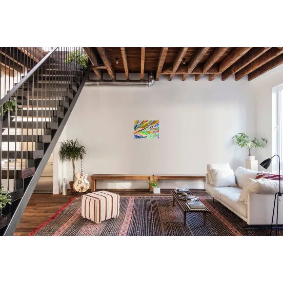 1980 "Rolling Colors" Vivid Abstract Watercolor Painting by Kemija For Sale In Houston - Image 6 of 7