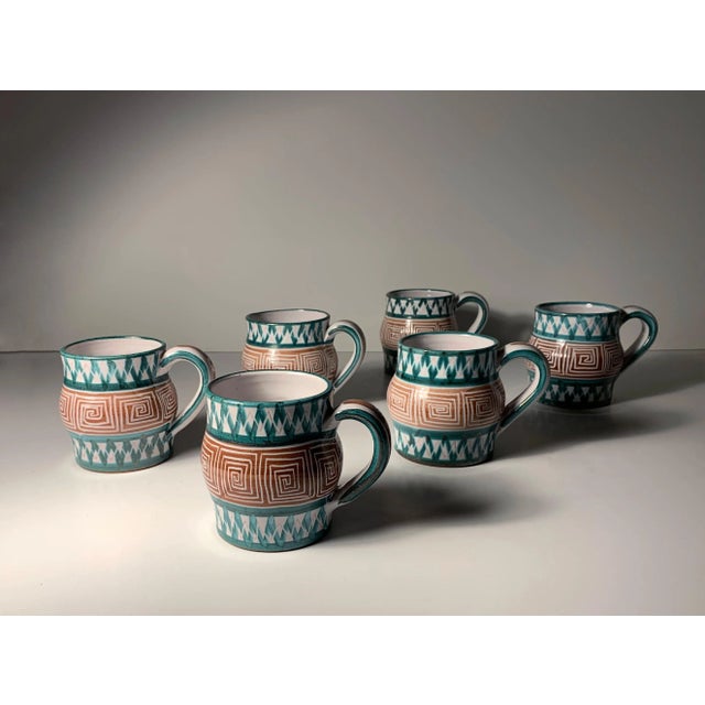 Mid-Century Modern Robert Picault Set of 6 Cups For Sale - Image 3 of 6