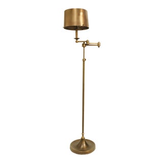 Global Views Modern Bronze Finished Swing Arm Floor Lamp For Sale
