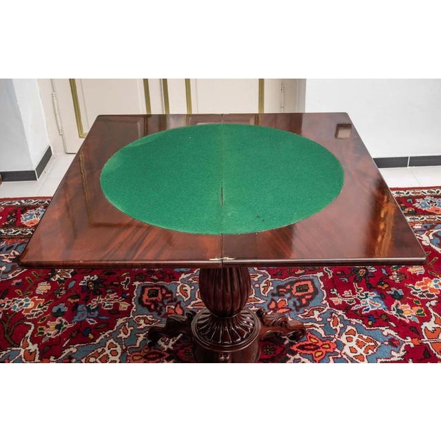 Antique Extendable Game Table For Sale - Image 9 of 10