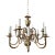 Vintage Mid Century English Brass 12 Light Chandelier For Sale