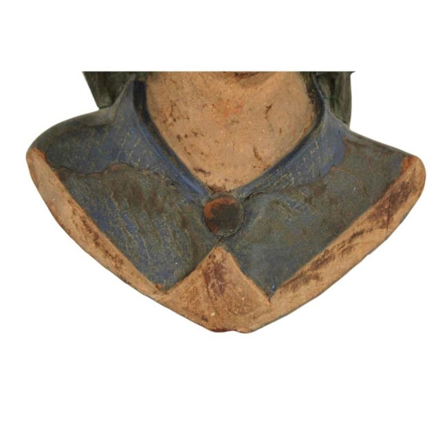 Black European Carved and Painted Wooden Figural Wall Shelf For Sale - Image 8 of 10