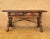 Brown 1930s Low Rustic Walnut Console Table with Two Drawers and Iron Stretcher For Sale - Image 8 of 9