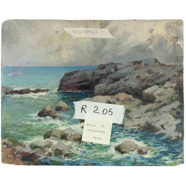 Sirio Pellegrini, Grazing Animals in Manziana, Oil Painting, 1969 For Sale - Image 4 of 5