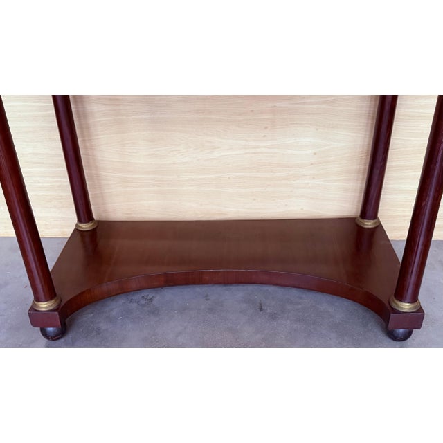 Antique French Empire Fruitwood Console Table with drawer, Early 20th Century For Sale - Image 10 of 18