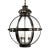 Brass and Bronze Globe Lantern For Sale