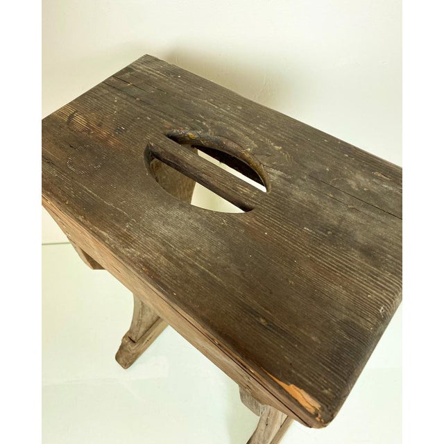 Dutch Pine Farmhouse Stool, 1950 For Sale - Image 11 of 16