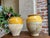 Pair Antique Provincial French Yellow Glazed Pottery Confit Pot Urn Vase Vessel For Sale - Image 13 of 13
