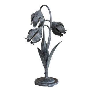 1950s Hollywood Regency Tulip Large Lamp For Sale