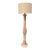 Vintage Sculptural Coastal Raw Wood Floor Lamp For Sale