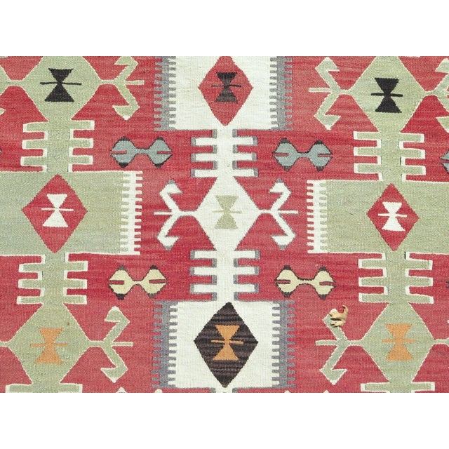 1960s 1960s Vintage Turkish Handmade Kilim Rug - 68"x97" For Sale - Image 5 of 11