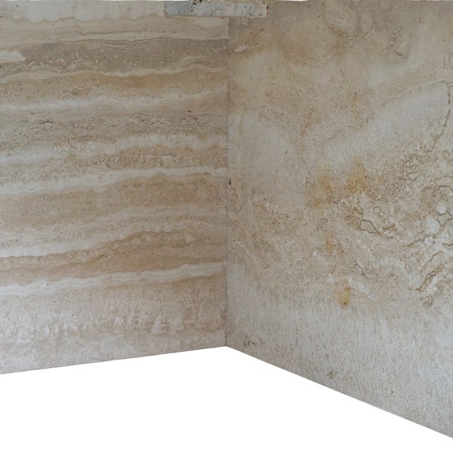 1980s 1980s Modernist Travertine Coffee Table For Sale - Image 5 of 11