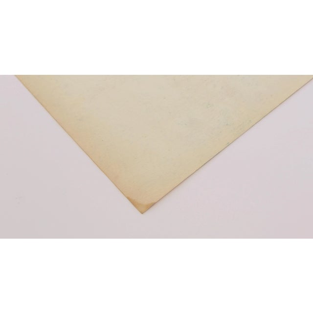 1950s Mid-Century Swedish Folk Art Original Oil Pastel Painting, Canal With a Rowboat and Greenery For Sale - Image 18 of 18