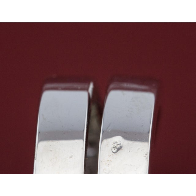 Metal 1990s Authentic Cartier 18k White Gold Nouvelle Vogue Diamond Ring For Sale - Image 7 of 9