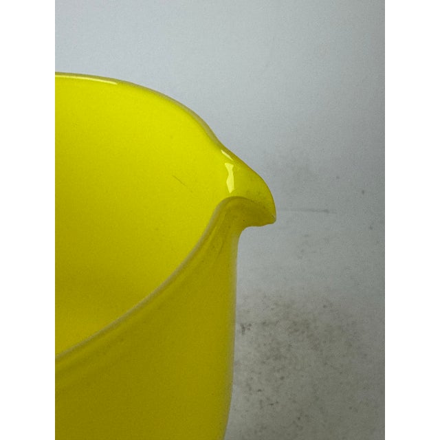 Yellow 1980s Vintage Yellow and Red Empoli Cased Italian Glass Pitcher For Sale - Image 8 of 11