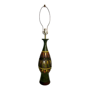 Mid Century Ceramic Green Table Lamp