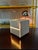 Stackable cubic lamp, published model "3h" from the "sirrah" series by paolo tilche, 1970s. white or chrome-plated metal...