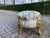 Late 20th Century Late 20th Century French Louis XVI Gilded Beech Ottoman Bench With Pistachio Green Damask Upholstery For Sale - Image 5 of 8