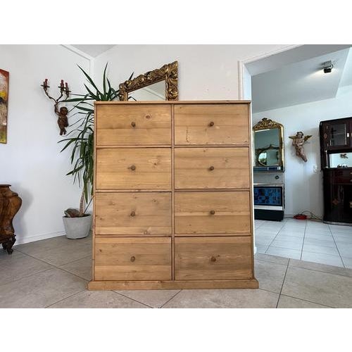Antique Rustic 8-Piece Shop Chest in Softwood For Sale - Image 13 of 15