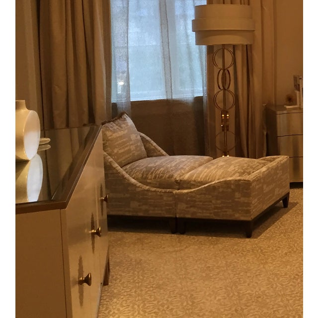 Kravet Camden Lounge Chair and Ottoman Set - Custom For Sale - Image 12 of 12