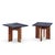 Adrian Pearsall for Craft Associates Mid Century Walnut and Slate Top Side Tables - Pair Each side table measures: 22 wide...