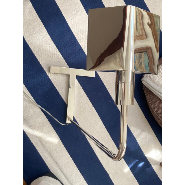 J. Randall Powers Pre-Owned William Pharmacy Floor Lamp by J Randall Powers for Visual Comfort in Polished Nickel For Sale - Image 4 of 10